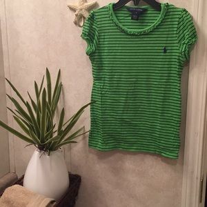 Girls Striped Ralph Lauren Shirt